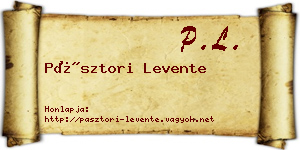 Pásztori Levente névjegykártya